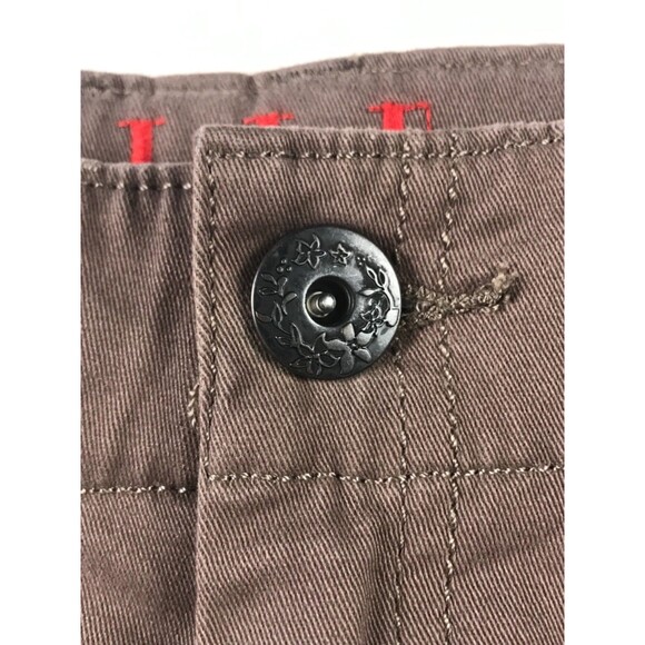 ELLE Paris Brown Casual Cotton Summer Mid Rise Shorts Size 2 Women’s NWT - Picture 5 of 15